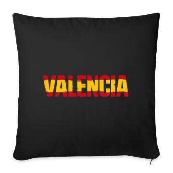 Valencia Flagge Spanien - Sofakissenbezug 45 x 45 cm - Schwarz - Vorne