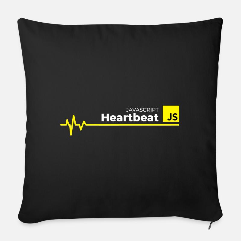 Javascript Heartbeat - Sofa pillowcase 17,3'' x 17,3'' (45 x 45 cm) - black