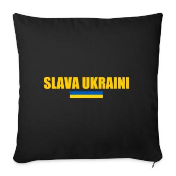 Slava ukraini - Housse de coussin décorative 45 x 45 cm - noir - Devant
