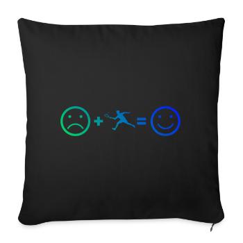 Men's Pickleball Games Racquetball Games - Sofa pillowcase 17,3'' x 17,3'' (45 x 45 cm) - black - Front