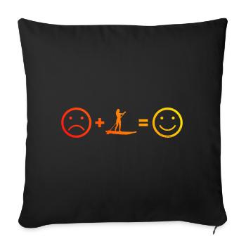 Stand up Paddling Board Standup Paddle Men - Sofa pillowcase 17,3'' x 17,3'' (45 x 45 cm) - black - Front