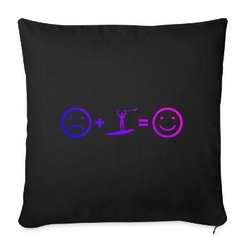 Women Sup Men's Standup Paddleboard Standup Paddle - Sofa pillowcase 17,3'' x 17,3'' (45 x 45 cm) - black - Front
