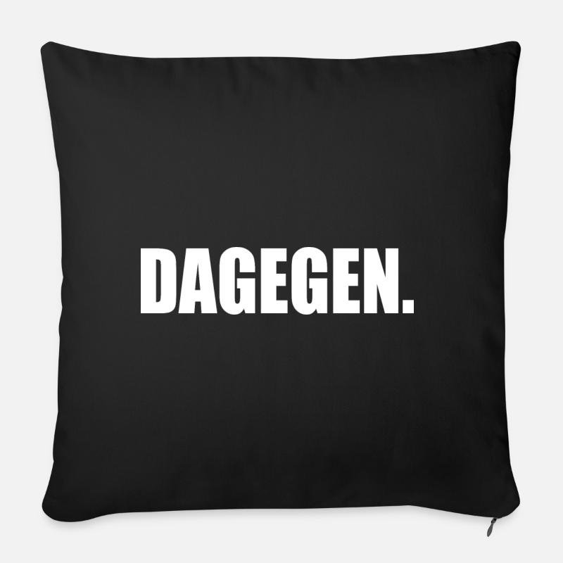 Dagegen - Sofakissenbezug 45 x 45 cm - Schwarz