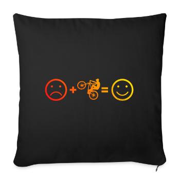 Cyclisme Cyclisme VTT VTT Hommes - Housse de coussin décorative 45 x 45 cm - noir - Devant