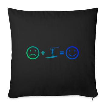 Standup Paddle Men Stand up Paddling Board - Sofa pillowcase 17,3'' x 17,3'' (45 x 45 cm) - black - Front