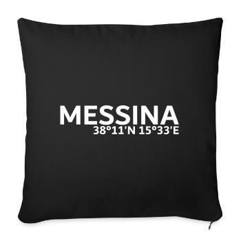 Messina coordinates - Sofa pillowcase 17,3'' x 17,3'' (45 x 45 cm) - black - Front