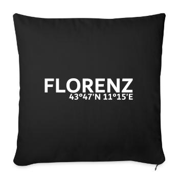 Florence coordinates - Sofa pillowcase 17,3'' x 17,3'' (45 x 45 cm) - black - Front