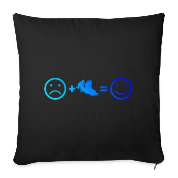 Bobsleigh Track Men's Bobsleigh Riding Women's Bobsleigh - Sofa pillowcase 17,3'' x 17,3'' (45 x 45 cm) - black - Front