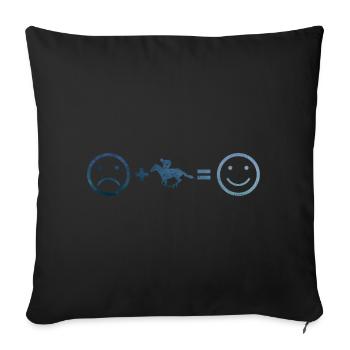Hommes Hommes Chasse équestre Femmes - Housse de coussin décorative 45 x 45 cm - noir - Devant
