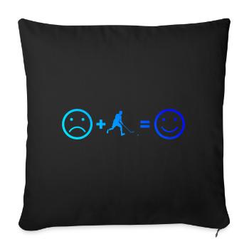 Floorball Floorball Innebandy Salibandy - Sofa pillowcase 17,3'' x 17,3'' (45 x 45 cm) - black - Front