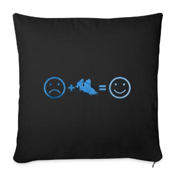 Women's bobsleigh two-man bobsleigh men's bobsleigh track - Sofa pillowcase 17,3'' x 17,3'' (45 x 45 cm) - black - Front