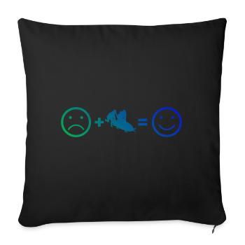 Bobsleigh Men's Bobsleigh Two-man Bobsleigh Women - Sofa pillowcase 17,3'' x 17,3'' (45 x 45 cm) - black - Front