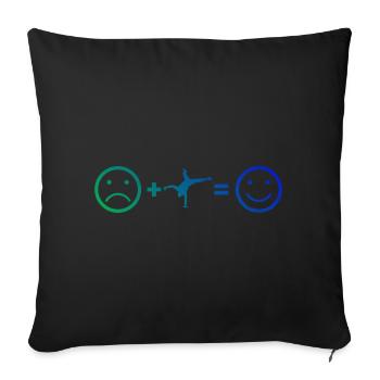 Breakdance Hommes Femmes Bgirl Breakdance - Housse de coussin décorative 45 x 45 cm - noir - Devant