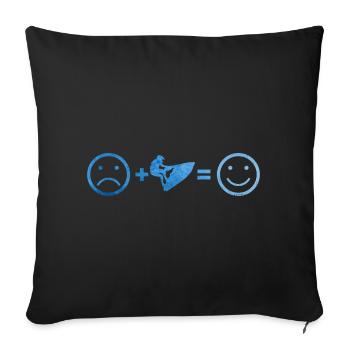 Jetskiing Water Sports Jet Ski Riding Women Men - Sofa pillowcase 17,3'' x 17,3'' (45 x 45 cm) - black - Front