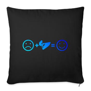 Men's Women Jetskiing Water Sports Jet skiing - Sofa pillowcase 17,3'' x 17,3'' (45 x 45 cm) - black - Front
