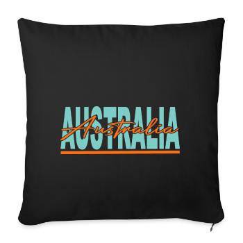 Australie - Housse de coussin décorative 45 x 45 cm - noir - Devant