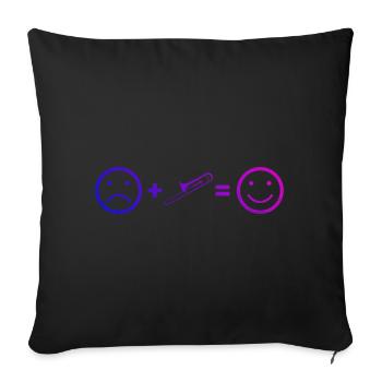 Trombonistes Hommes Trombone Trombone Jazz - Housse de coussin décorative 45 x 45 cm - noir - Devant