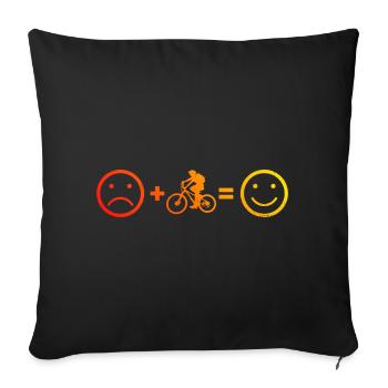 Cyclisme VTT Cyclisme VTT Hommes - Housse de coussin décorative 45 x 45 cm - noir - Devant