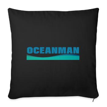 L’HOMME DE L’OCÉAN - Housse de coussin décorative 45 x 45 cm - noir - Devant