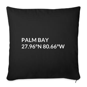 Palm Bay, Florida, USA Coordinates - Sofa pillowcase 17,3'' x 17,3'' (45 x 45 cm) - black - Front