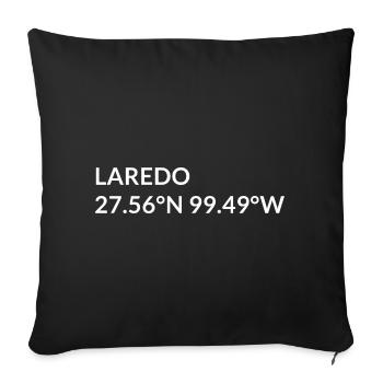 Coordonnées de Laredo Texas USA - Housse de coussin décorative 45 x 45 cm - noir - Devant