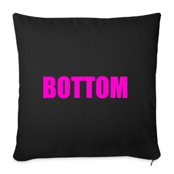 Bottom - Sofa pillowcase 17,3'' x 17,3'' (45 x 45 cm) - black - Front