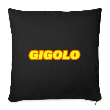 GIGOLO - Sofakissenbezug 45 x 45 cm - Schwarz - Vorne
