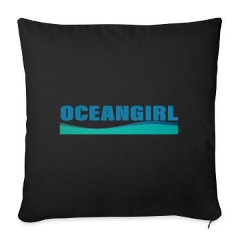 FILLE OCÉAN - Housse de coussin décorative 45 x 45 cm - noir - Devant