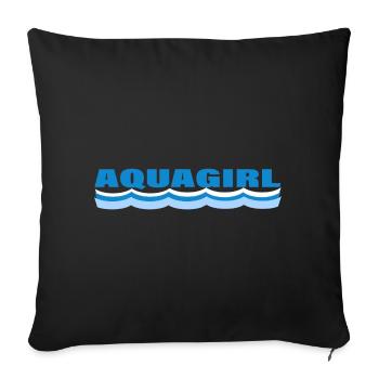 AQUAGIRL - Sofa pillowcase 17,3'' x 17,3'' (45 x 45 cm) - black - Front
