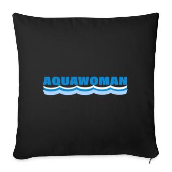 AQUAWOMAN - Sofa pillowcase 17,3'' x 17,3'' (45 x 45 cm) - black - Front