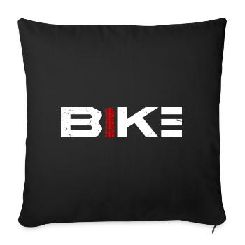 Bike - Sofa pillowcase 17,3'' x 17,3'' (45 x 45 cm) - black - Front