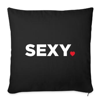 sexy - Housse de coussin décorative 45 x 45 cm - noir - Devant
