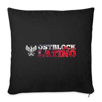 Ostblock Latino Pole Polen weißer Adler Geschenk - Sofakissenbezug 45 x 45 cm - Schwarz - Vorne