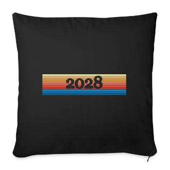 2028 - Sofa pillowcase 17,3'' x 17,3'' (45 x 45 cm) - black - Front
