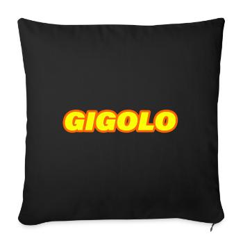 GIGOLO - Sofakissenbezug 45 x 45 cm - Schwarz - Vorne