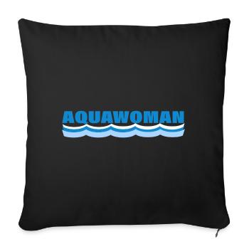 AQUAWOMAN - Sofa pillowcase 17,3'' x 17,3'' (45 x 45 cm) - black - Front