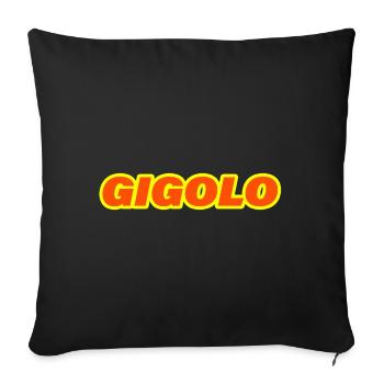 GIGOLO - Sofakissenbezug 45 x 45 cm - Schwarz - Vorne