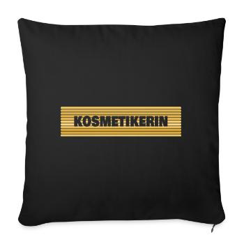 Cadeau pour esthéticienne - Housse de coussin décorative 45 x 45 cm - noir - Devant