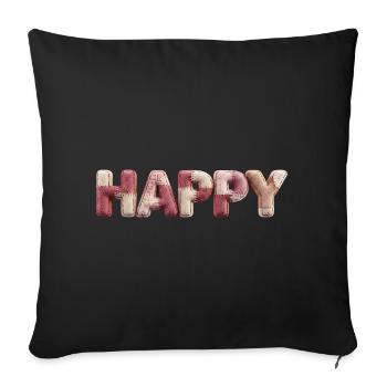 Motif joyeux pour femmes Hommes Fans de fautes de frappe - Housse de coussin décorative 45 x 45 cm - noir - Devant