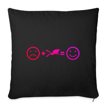 Idée cadeau pour un plongeur avec plongée sous-marine - Housse de coussin décorative 45 x 45 cm - noir - Devant