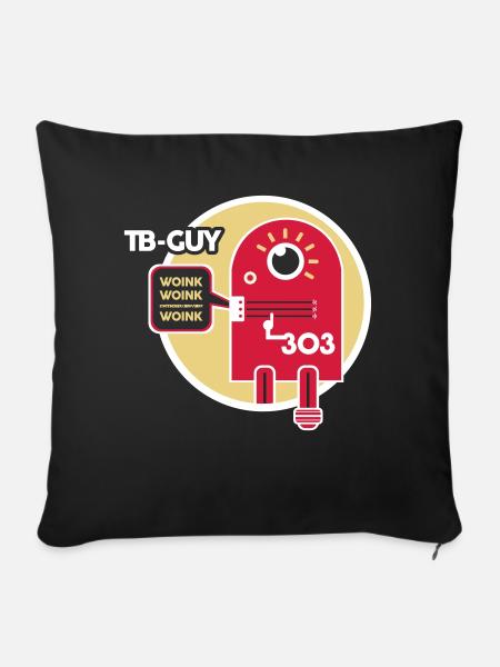 TB Guy all color layers editable - Sofa pillowcase 17,3'' x 17,3'' (45 x 45 cm) - black