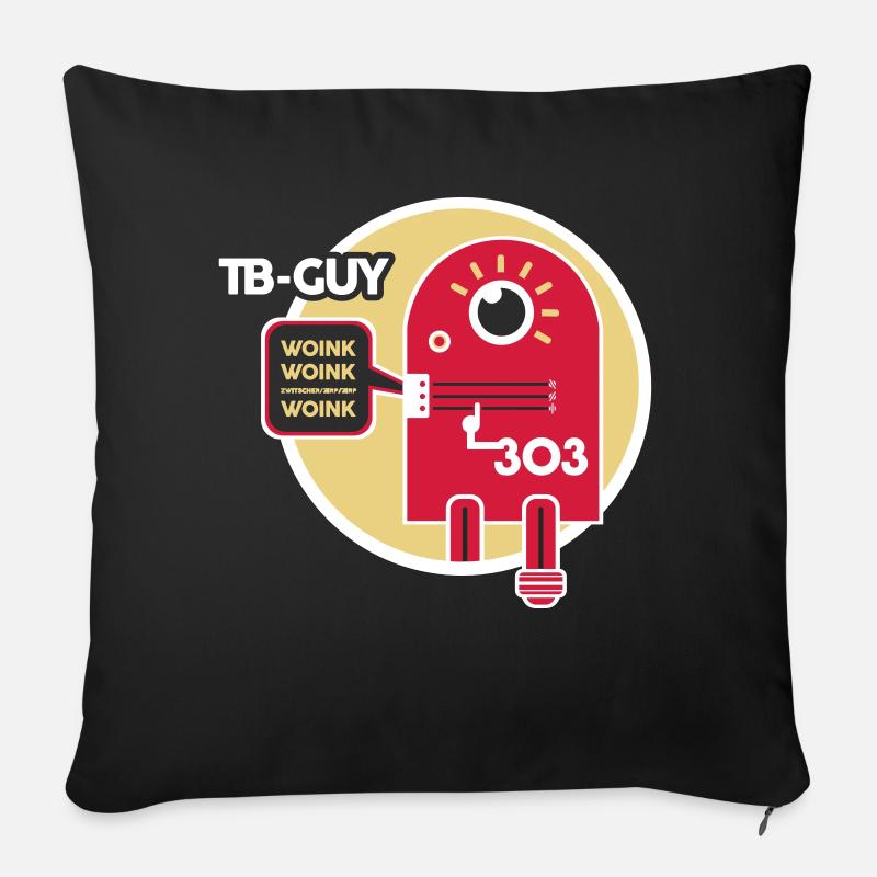 TB Guy toutes les couches de couleur modifiables - Housse de coussin décorative 45 x 45 cm - noir