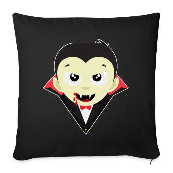 Little Dracula - Halloween vampire bat spirit - Sofa pillowcase 17,3'' x 17,3'' (45 x 45 cm) - black - Front
