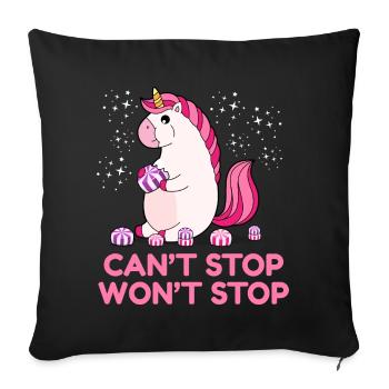 Can't Stop Won't Stop - Sofakissenbezug 45 x 45 cm - Schwarz - Vorne