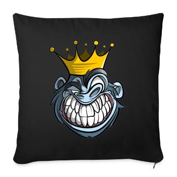 Affen T-Shirt - Sofakissenbezug 45 x 45 cm - Schwarz - Vorne