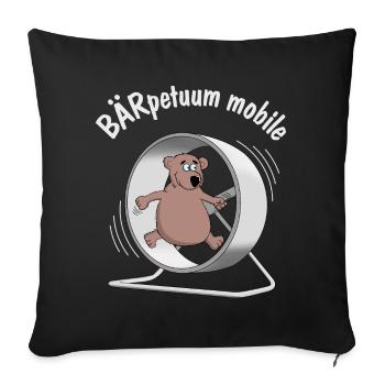 unendlich Energie - Perpetuum Mobile - Sofakissenbezug 45 x 45 cm - Schwarz - Vorne