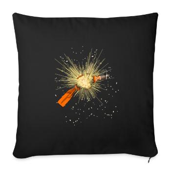 Pyro fireworks Trueno explosion - Sofa pillowcase 17,3'' x 17,3'' (45 x 45 cm) - black - Front