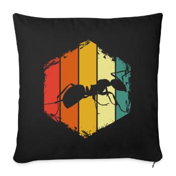 Ants Insect - Sofa pillowcase 17,3'' x 17,3'' (45 x 45 cm) - black - Front