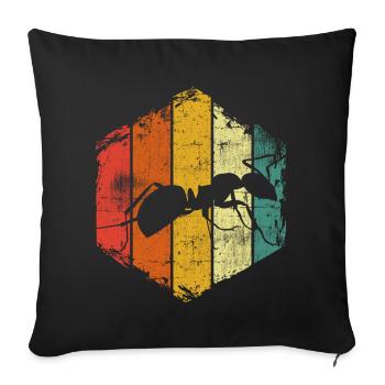 Ant - Sofa pillowcase 17,3'' x 17,3'' (45 x 45 cm) - black - Front