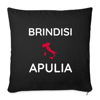 Brindisi Puglia Souvenir - Sofa pillowcase 17,3'' x 17,3'' (45 x 45 cm) - black - Front
